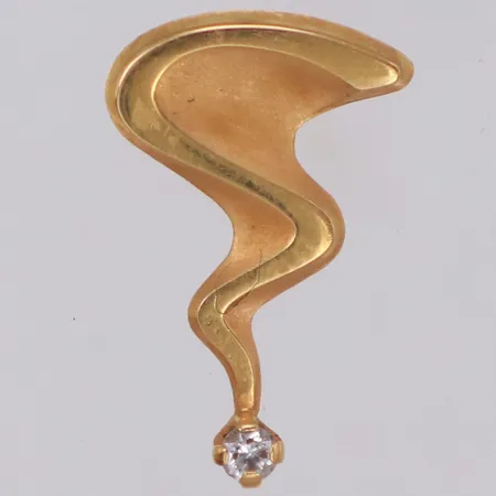 Hänge med sten, längd 18mm, bredd 11mm, Pernilla Wiberg, Alton, 18K Vikt: 0,7 g