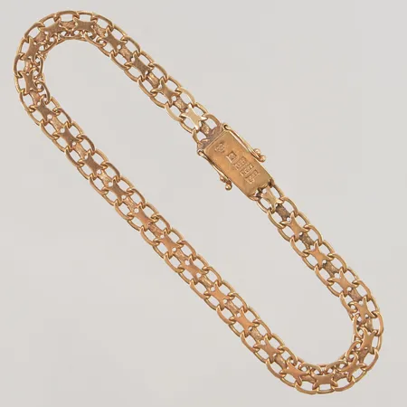 Armband x-länk 18cm, bredd:5mm, 18K 7,8g.