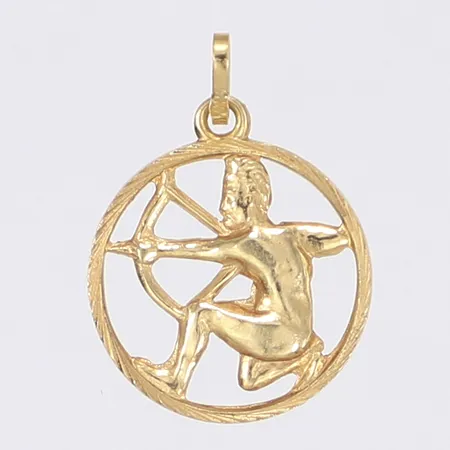 Hänge stjärntecken skytten Ø15mm, 18K Vikt: 1,2 g