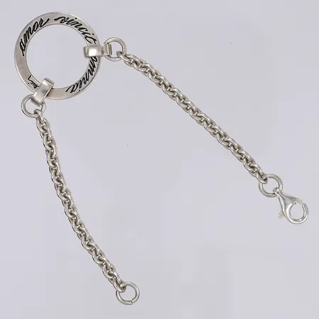 Armband Efva Attling "Amor Vincit Omnia", 17,5cm, bredd 4-26mm, smärre bruksslitage, silver 925/1000 Vikt: 13,1 g