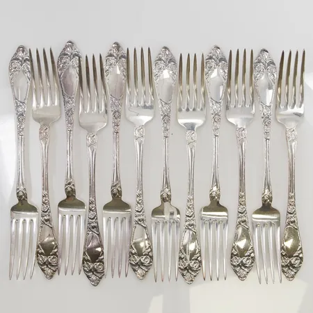 12 Gafflar, 19cm, 830/1000 Silver 548,6g.