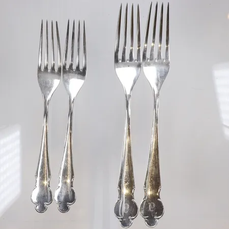 4 Gafflar, 18cm, 20,5cm, silver, 830/1000 Vikt: 176,1 g