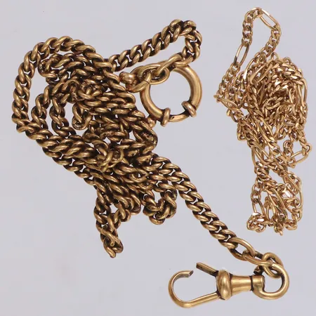 Två kedjor, defekta, 18K Vikt: 21,2 g
