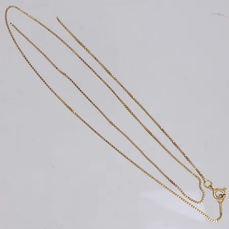 Kedja Venezia, längd 45,5cm, bredd 0,9mm, defekt, av, 18K Vikt: 2,7 g