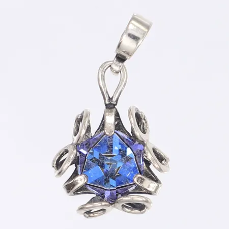 Hänge med sten, 33x18mm, silver 925/1000 Vikt: 4,1 g