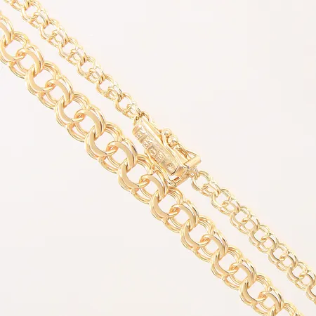 Collier doserad Bismarck, längd 45,5cm, bredd 3-6mm, 18K Vikt: 11,6 g