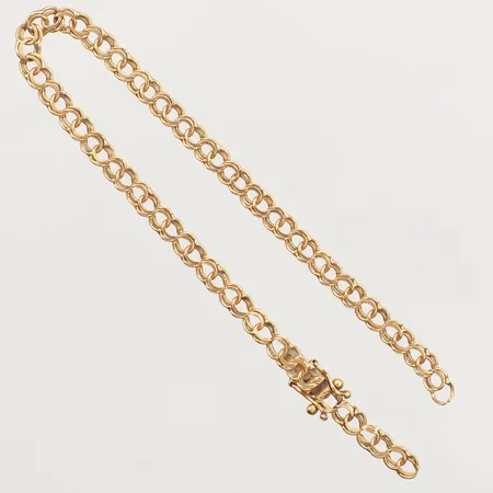 Armband Bismarck, längd 20cm, bredd 4,5mm, trasig, 18K   Vikt: 6,2 g