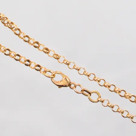 Kedja, längd 65cm, bredd 3mm, 18K. Vikt: 16,3 g