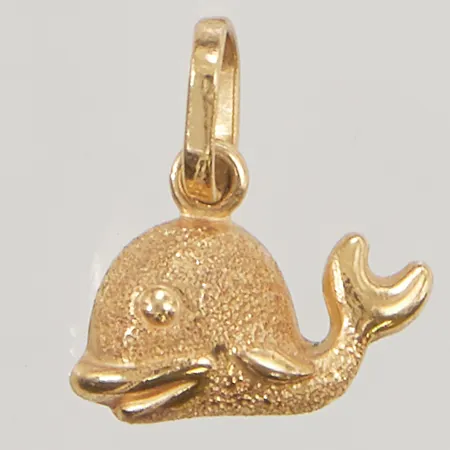 Hänge "val" 14x11mm, 18K 1,0g.