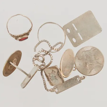 Diverse silver, delvis defekt, 830/1000 Silver 18,4g.