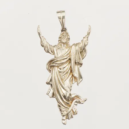 Hänge Jesus, ca 48mm, bredd 23mm, importstämplad, 830/1000 silver Vikt: 7,4 g