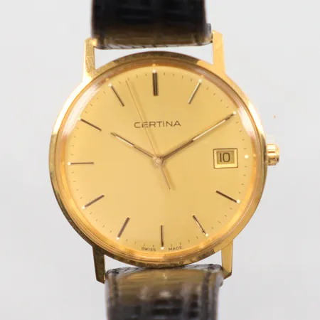 Herrur Certina quartz, Ø33mm , behov av batteribyte, skinnband, datum Vikt: 0 g