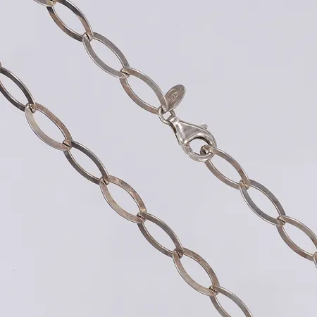 Halskedja, 80cm, bredd 7,5mm, silver 925/1000 Vikt: 18,1 g