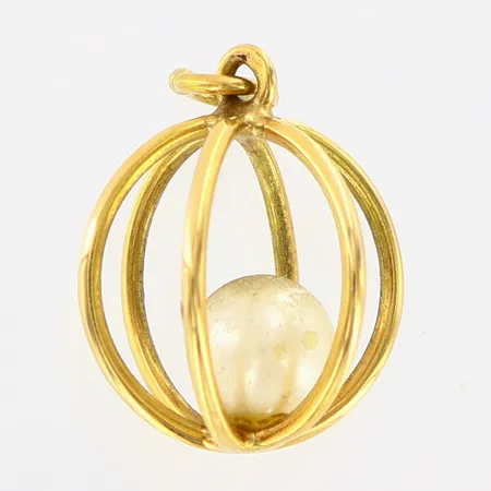 Hänge med odlad pärla, ca 20mm, 18K Vikt: 1,8 g