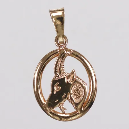Hänge stenbock, 23mm, Guldfynd, 18K Vikt: 1 g