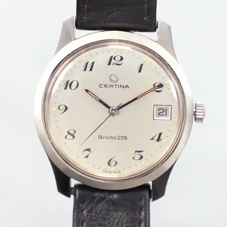 Herrur Certina Bristol 228 mekanisk, stål, datum, Ø35mm