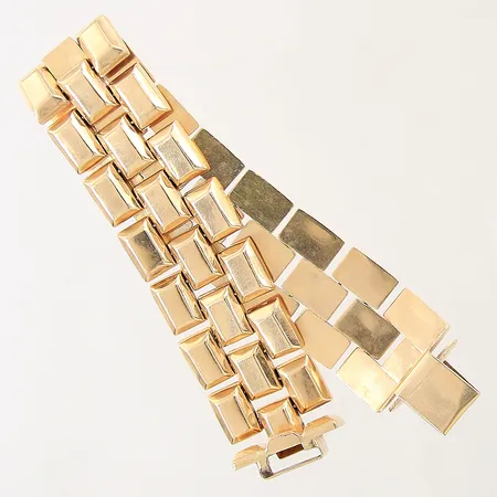 Armband, längd: 20cm, bredd: 23mm, repiga länkar, 18K Vikt: 42,9 g