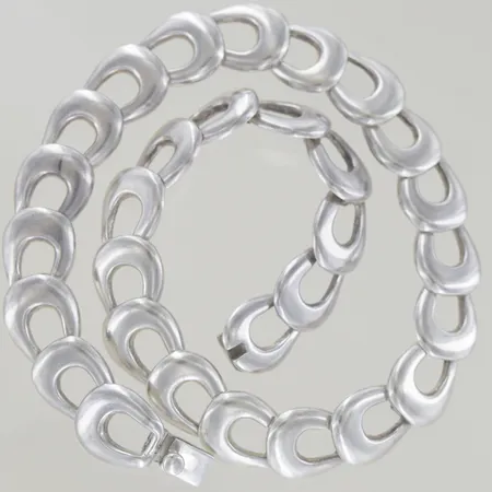 Collier, längd 45 cm, bredd 1,5 cm, Silver Mexico 925/1000 Vikt: 129,5 g