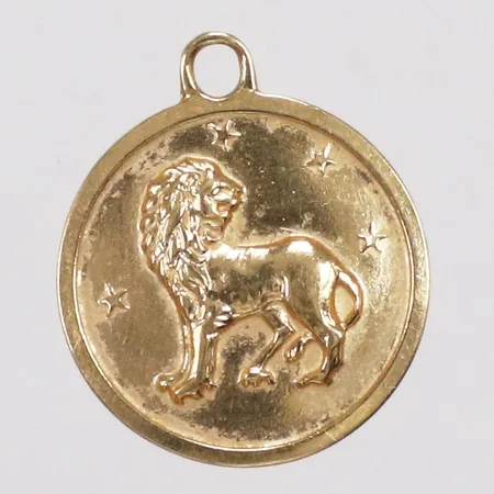 Hänge lejon, Ø15,6mm, 18K Vikt: 2,1 g