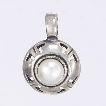 Hänge med pärla, 18x12mm, silver 925/1000 Vikt: 1,4 g