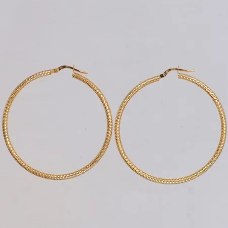 Ett par örhängen creoler, Ø45mm, bredd 2,3mm, GHA, 18K Vikt: 3,6 g