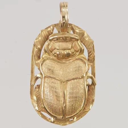 Hänge Scarabé, 43x22mm, öglans innermått:7mm, 18K 8,0g.