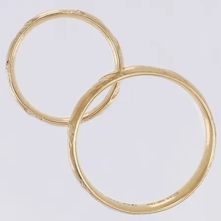 Diverse guld gravyr 18K Vikt: 11,3 g