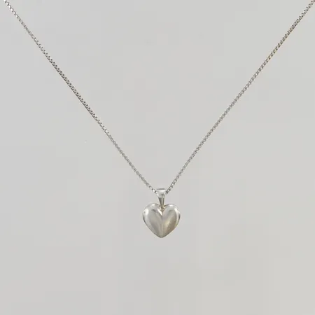 Kedja 37-40cm, hänge "hjärta", 925/1000 Silver 2,9g.