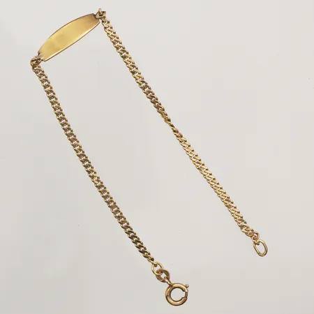 Armband Pansar med platta, längd 16cm, bredd2-5,5mm, 18K Vikt: 2,6 g