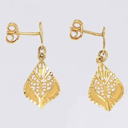 Ett par örhängen, 30x12mm, 21K Vikt: 2,8 g