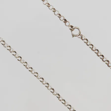 Kedja ätrlänk 82cm, någon defekt länkbit, 830/1000 Silver 22,1g.