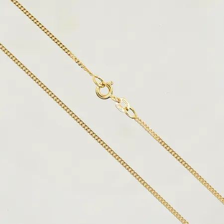 Kedja Pansar, längd 50 cm, bredd 1 mm, 18K. Vikt: 3,9 g