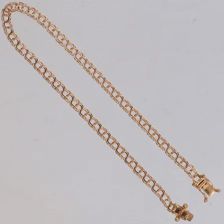 Armband Bismarck, längd 18cm, bredd 3,2mm, BEH Bengt Hallberg Guldsmeds AB Köping 1974, 18K Vikt: 3 g