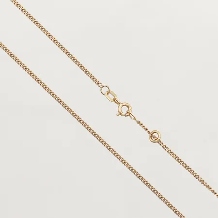 Kedja Pansar, ca 46cm, bredd 1,5mm, lös ögla sitter fast på kedjan, 18K Vikt: 4,6 g