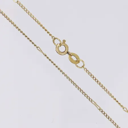 Halskedja 50cm, bredd 1mm, bucklig, 18K Vikt: 2,7 g