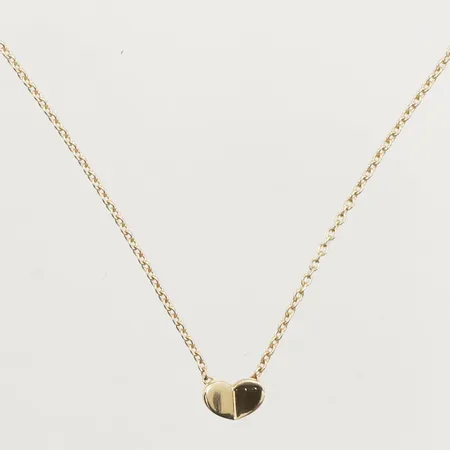 Collier med integrerat hjärta, längd 40/42/45cm, bredd 0,6-4,2mm, Drakenberg Sjölin, med ask, 18K Vikt: 2,3 g