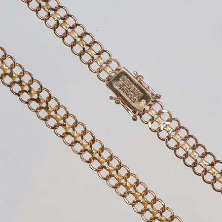 Halskedja X-länk, längd 45cm, bredd 6mm, 18K Vikt: 24,4 g