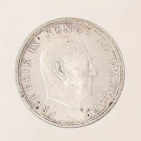 Mynt, Frederik IX Konge af Danmark och prinsesse Anne-Maries Bryllup 18-9-1964, 5kr, Ø33mm, silver 800/1000 Vikt: 17 g