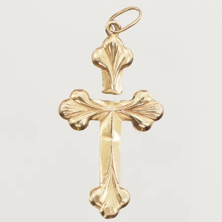 Hänge kors, defekt, av, 14K Vikt: 1 g