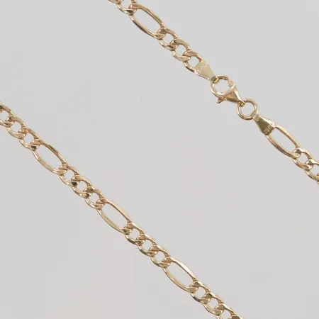 Kedja 50cm, bredd:4mm, ihålig design, 14K 5,5g.