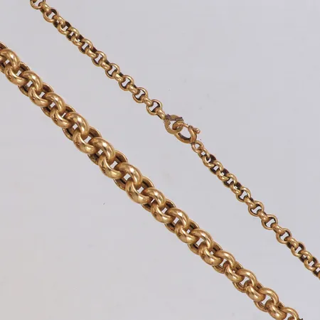 Collier doserad Ärtlänk, längd 44,5cm, bredd 4-8mm, 18K Vikt: 15,7 g