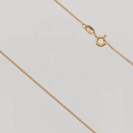 Kedja pansar 38cm, bredd:1mm, 18K 1,9g.