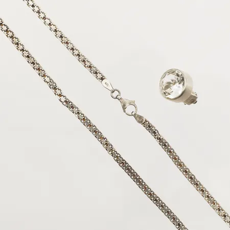 Kedja, defekt, udda örhänge, silver Vikt: 14,9 g