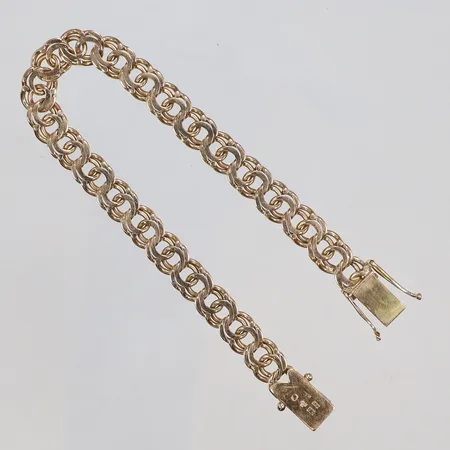 Armband Bismarck 19cm bredd 7mm, otydlig tillverkarstämpel 18K Vikt: 19,7 g
