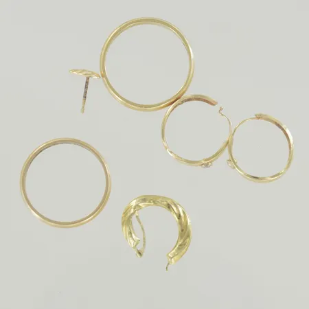 Div ringar/örhängen, defekter, 18K Vikt: 9,3 g