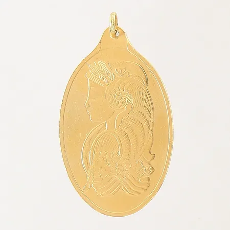 Hänge/tacka, Sussie Half Ounce Fine Gold 999,9, ögla i 18K, 24K Vikt: 15,7 g