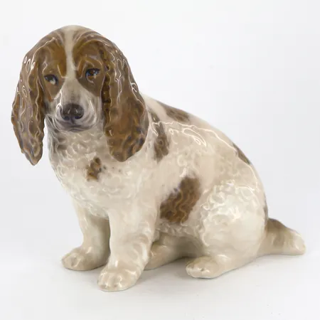 Figurin Cocker spaniel, Royal Copenhagen, numrerad 3116, Höjd: 13cm, längd:11cm Skickas med paket.