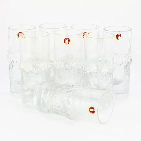 8 snapsglas 7cm  "Niva", Tapio Wirkkala, iittala, Finland, 1900-tal  Skickas med paket.