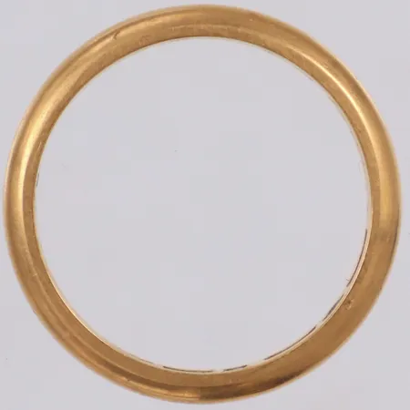 Ring slät, stl 18½, bredd 3mm, gravyr, 20K Vikt: 4,8 g
