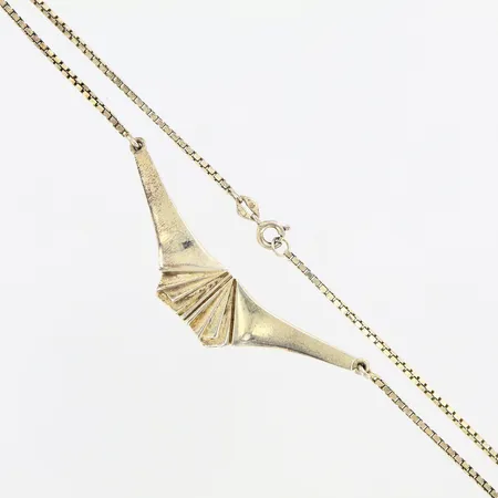 Collier 43cm, bredd: 2mm, hängdel: 15x60mm, Silver 925/1000 Vikt: 10,1 g